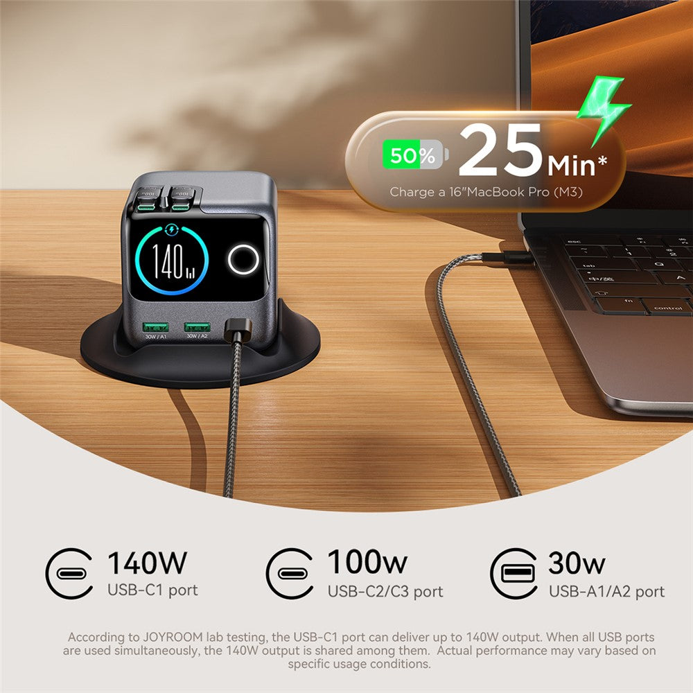 JOYROOM JR-TRD01 140W GaN Desktop Charger, 5 Ports, photo 6
