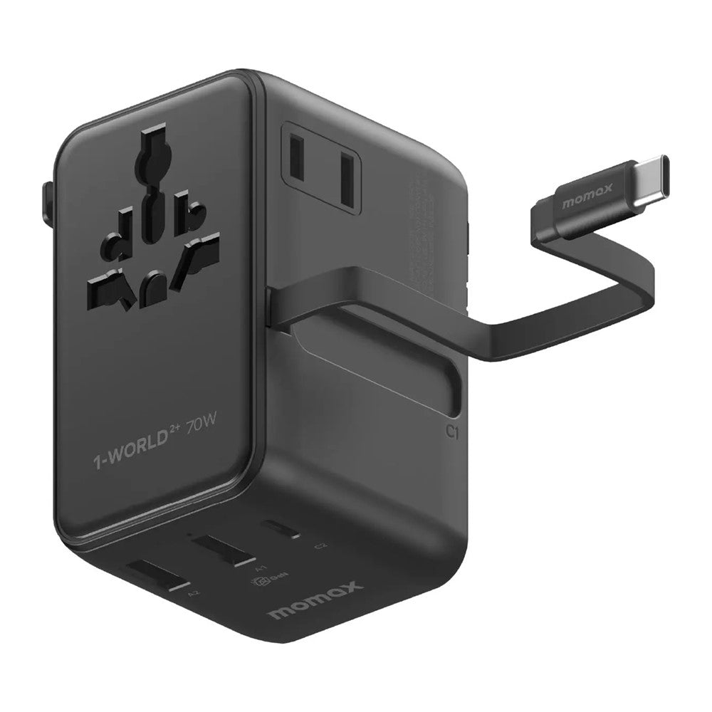 MOMAX UA30 1-World2+ Charger 70W, GaN Fast Charging, photo 1