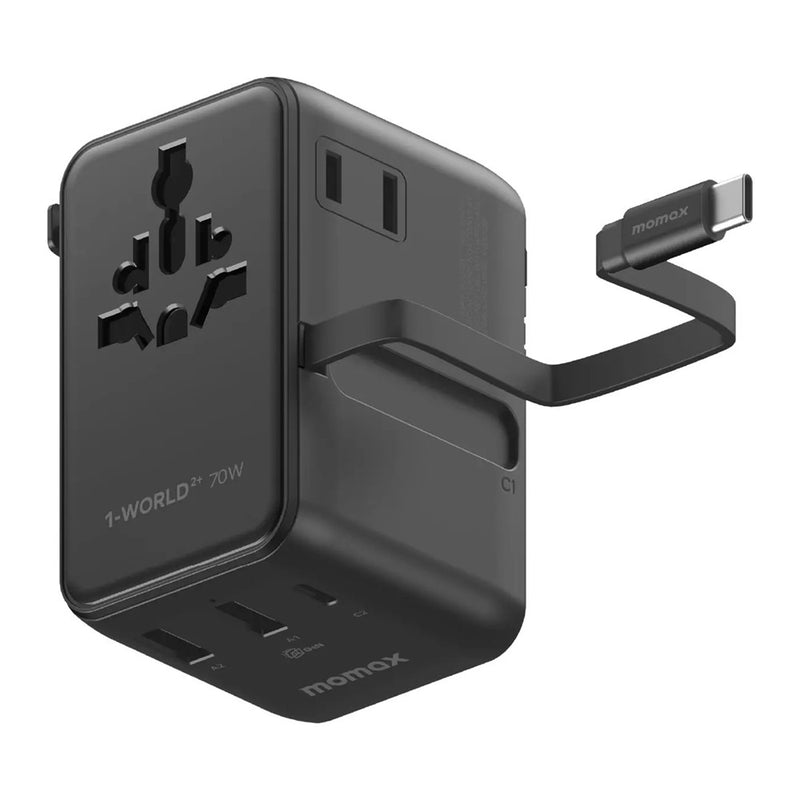 MOMAX UA30 1-World2+ Charger 70W, GaN Fast Charging, photo 1