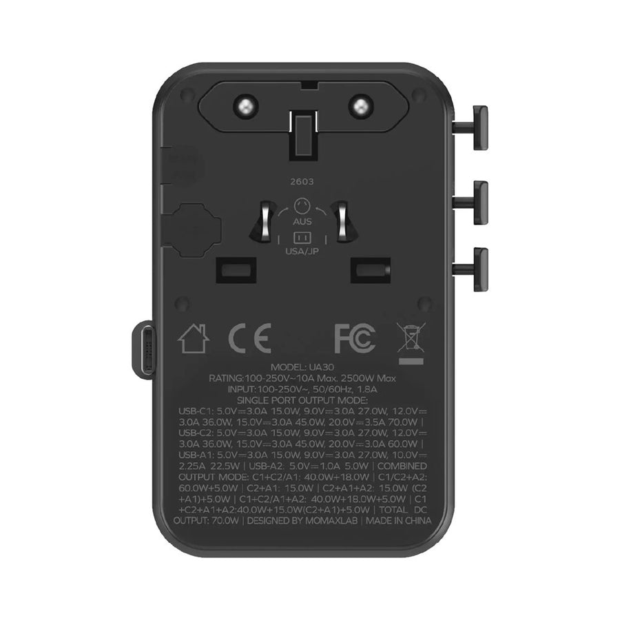 MOMAX UA30 1-World2+ Charger 70W, GaN Fast Charging, photo 15