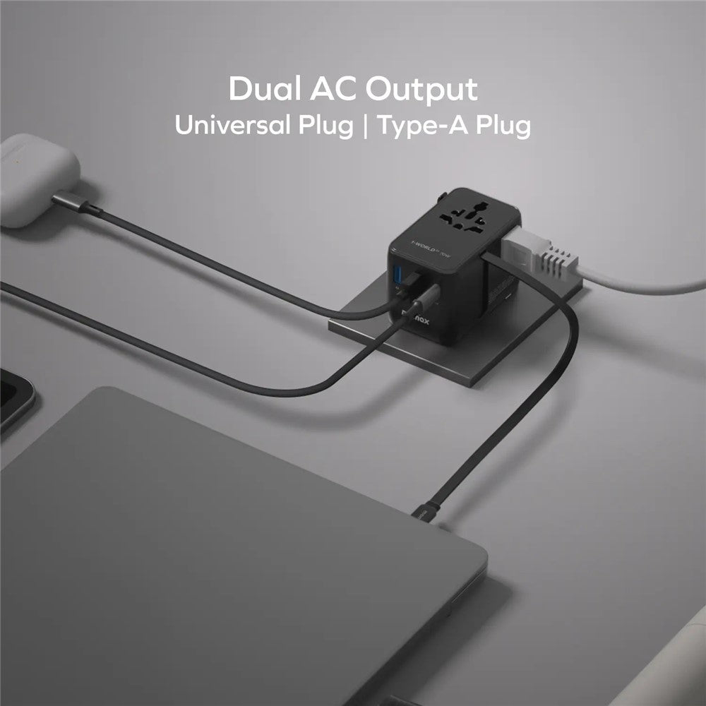 MOMAX UA30 1-World2+ Charger 70W, GaN Fast Charging, photo 4