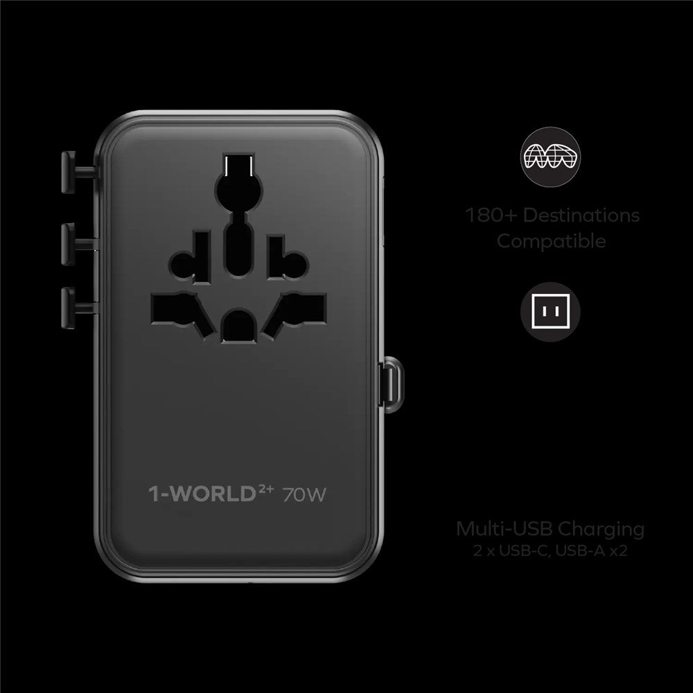 MOMAX UA30 1-World2+ Charger 70W, GaN Fast Charging, photo 6