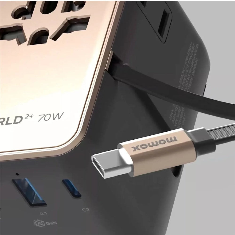 MOMAX UA30 1-World2+ Charger 70W, GaN Fast Charging, photo 8