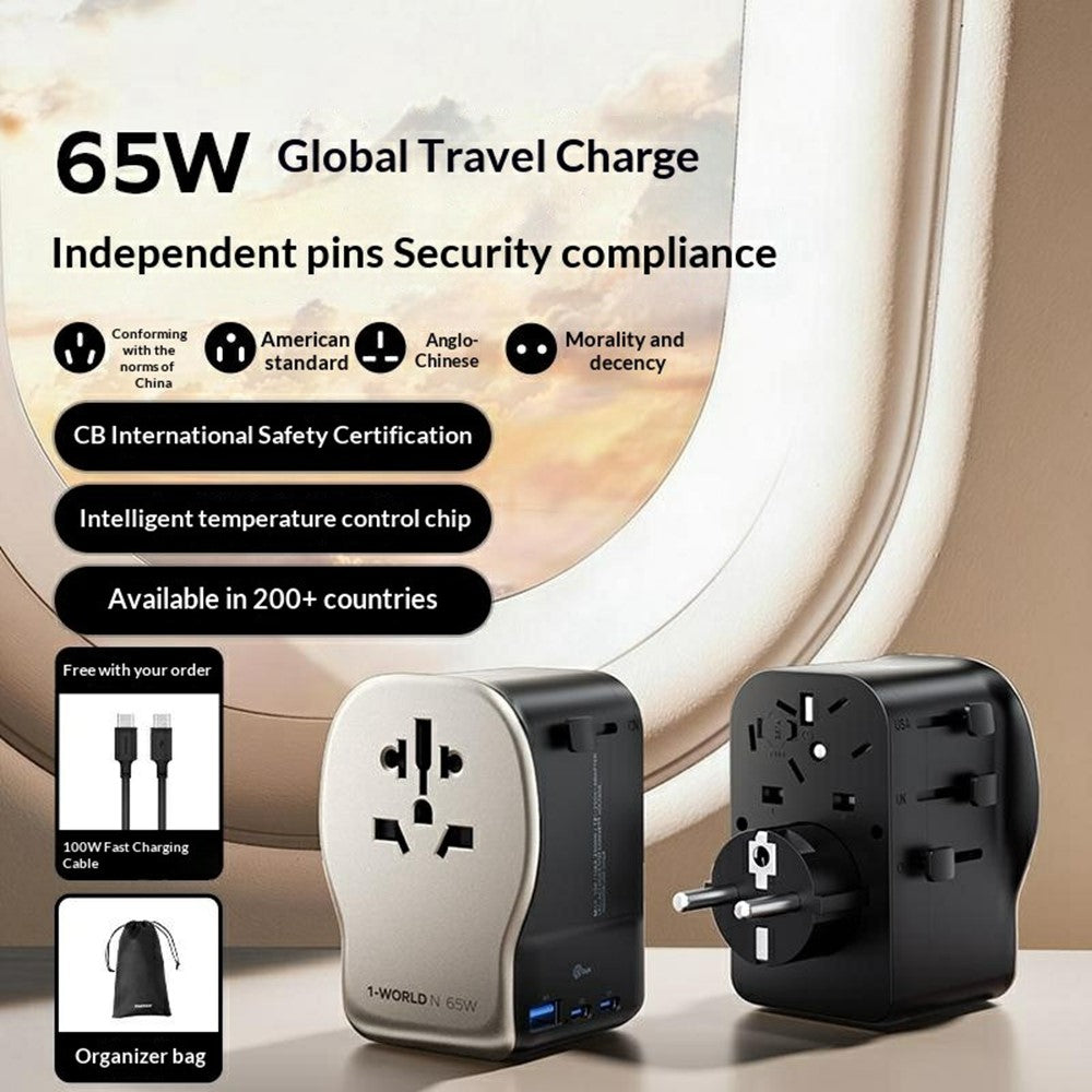 MOMAX UA35 1-World Charger 65W, GaN Fast Charging, photo 2