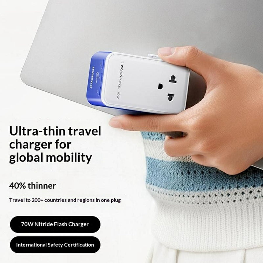 MOMAX UA36 1-World Charger 70W, GaN Fast Charging, photo 2