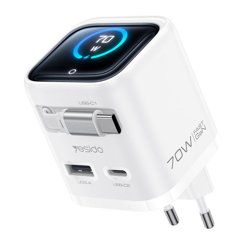 YESIDO YC123 70W Retractable Charger