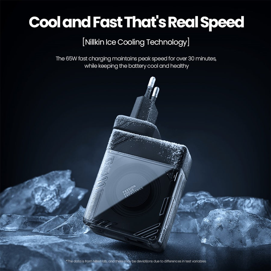 NILLKIN Icecore 65W GaN Charger, Retractable USB-C, EU Plug, photo 3