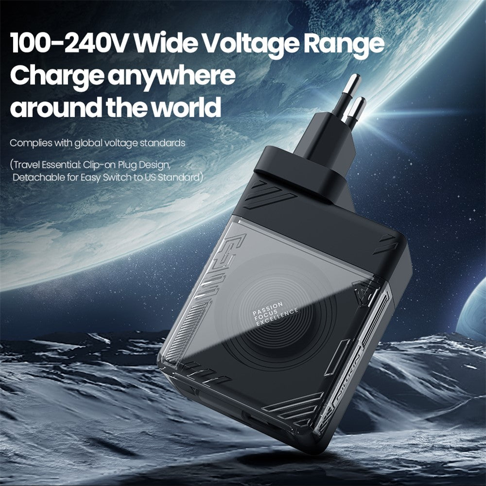 NILLKIN Icecore 65W GaN Charger, Retractable USB-C, EU Plug, photo 6
