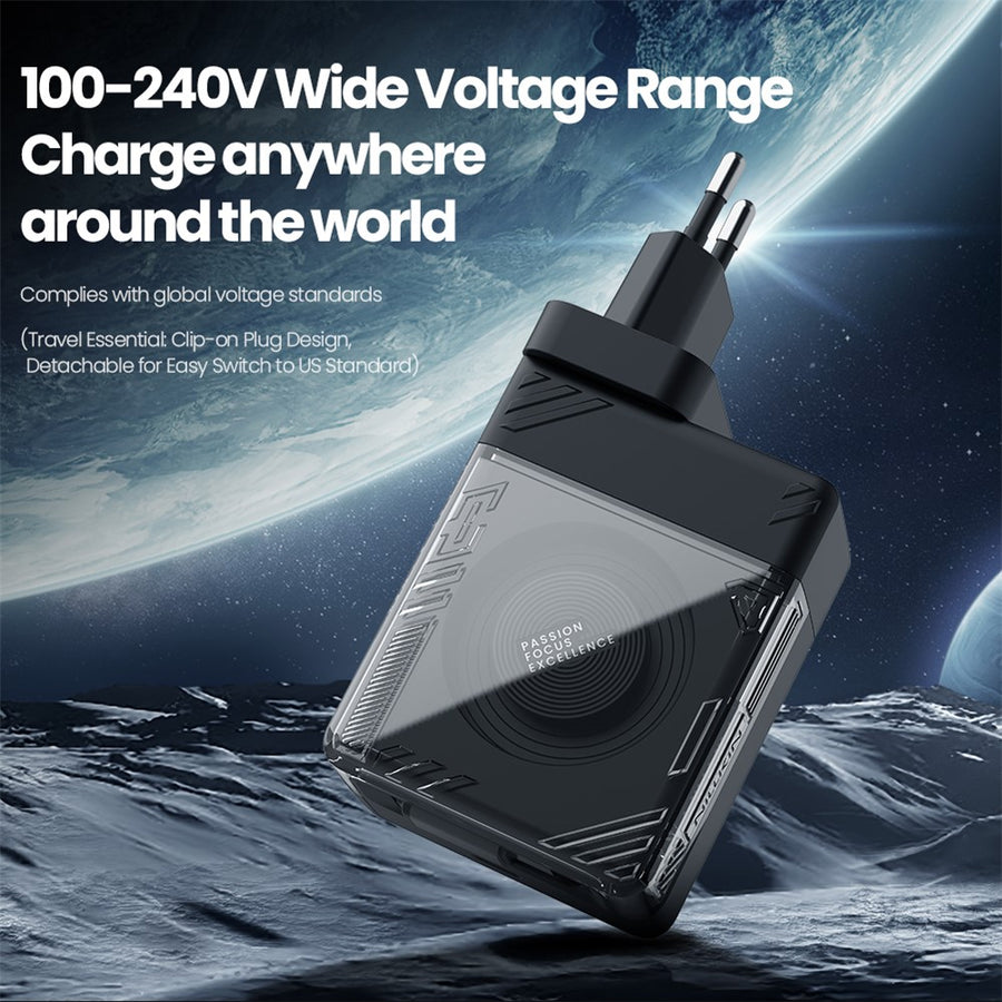 NILLKIN Icecore 65W GaN Charger, Retractable USB-C, EU Plug, photo 6