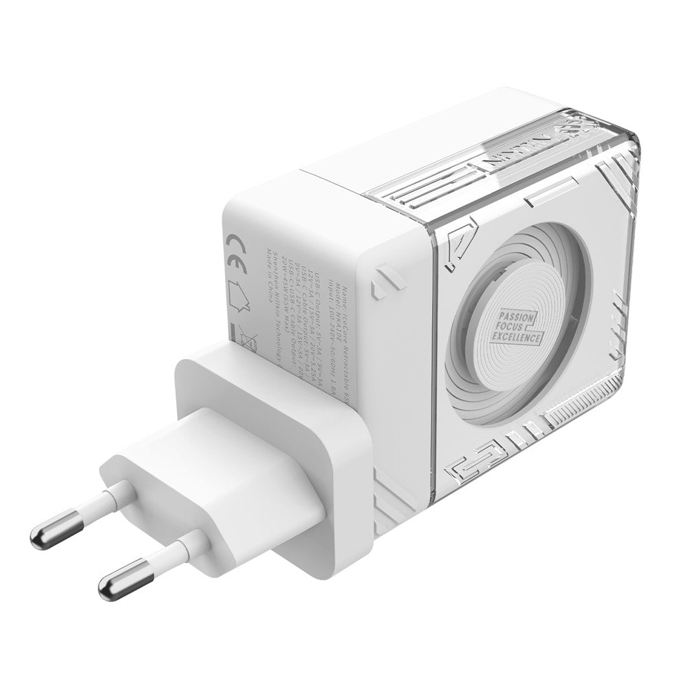 NILLKIN Icecore 65W GaN Charger, Retractable USB-C, EU Plug, photo 14