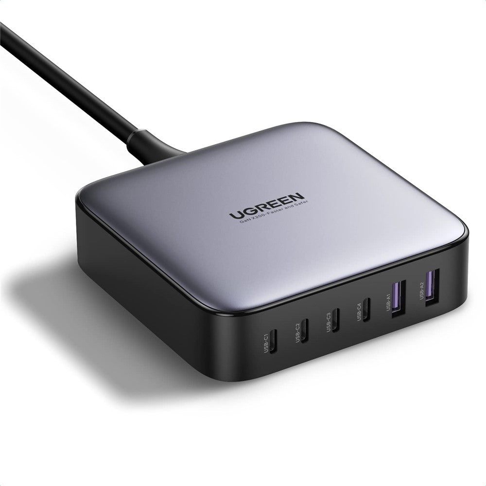 UGREEN 200W GaN Desktop Charger | 6 Ports, 1m 100W Cable