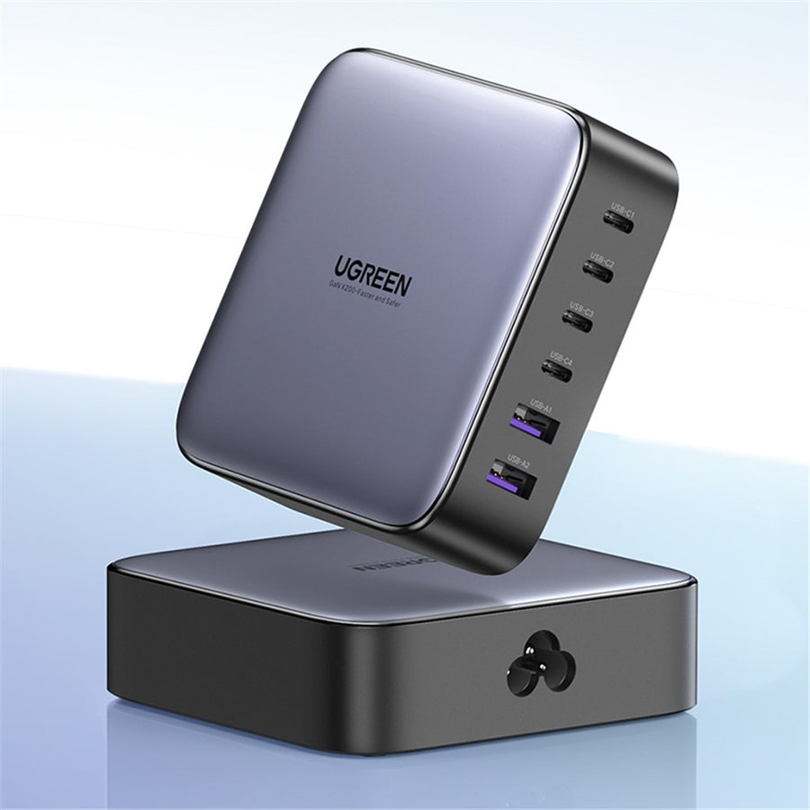 UGREEN 200W GaN Desktop Charger | 6 Ports, 1m 100W Cable
