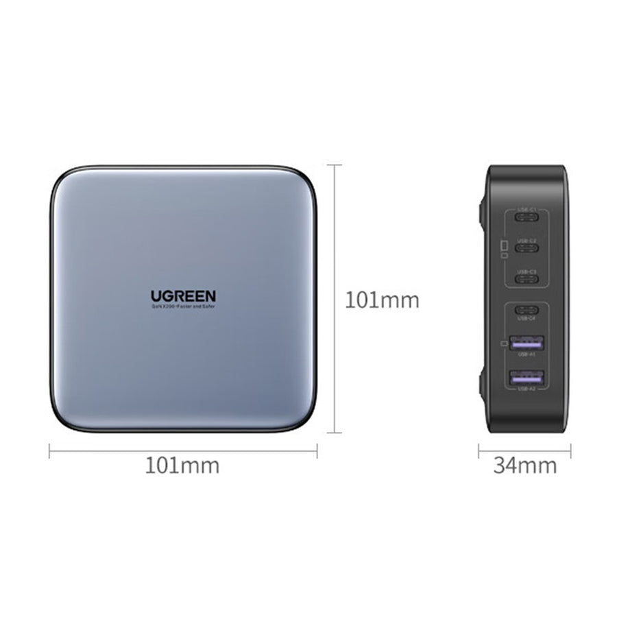 UGREEN 200W GaN Desktop Charger | 6 Ports, 1m 100W Cable
