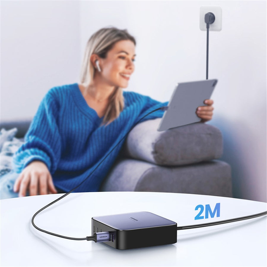 UGREEN 200W GaN Desktop Charger | 6 Ports, 1m 100W Cable