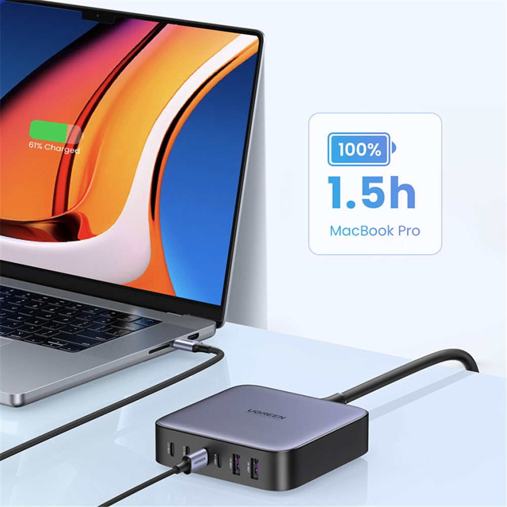 UGREEN 200W GaN Desktop Charger | 6 Ports, 1m 100W Cable