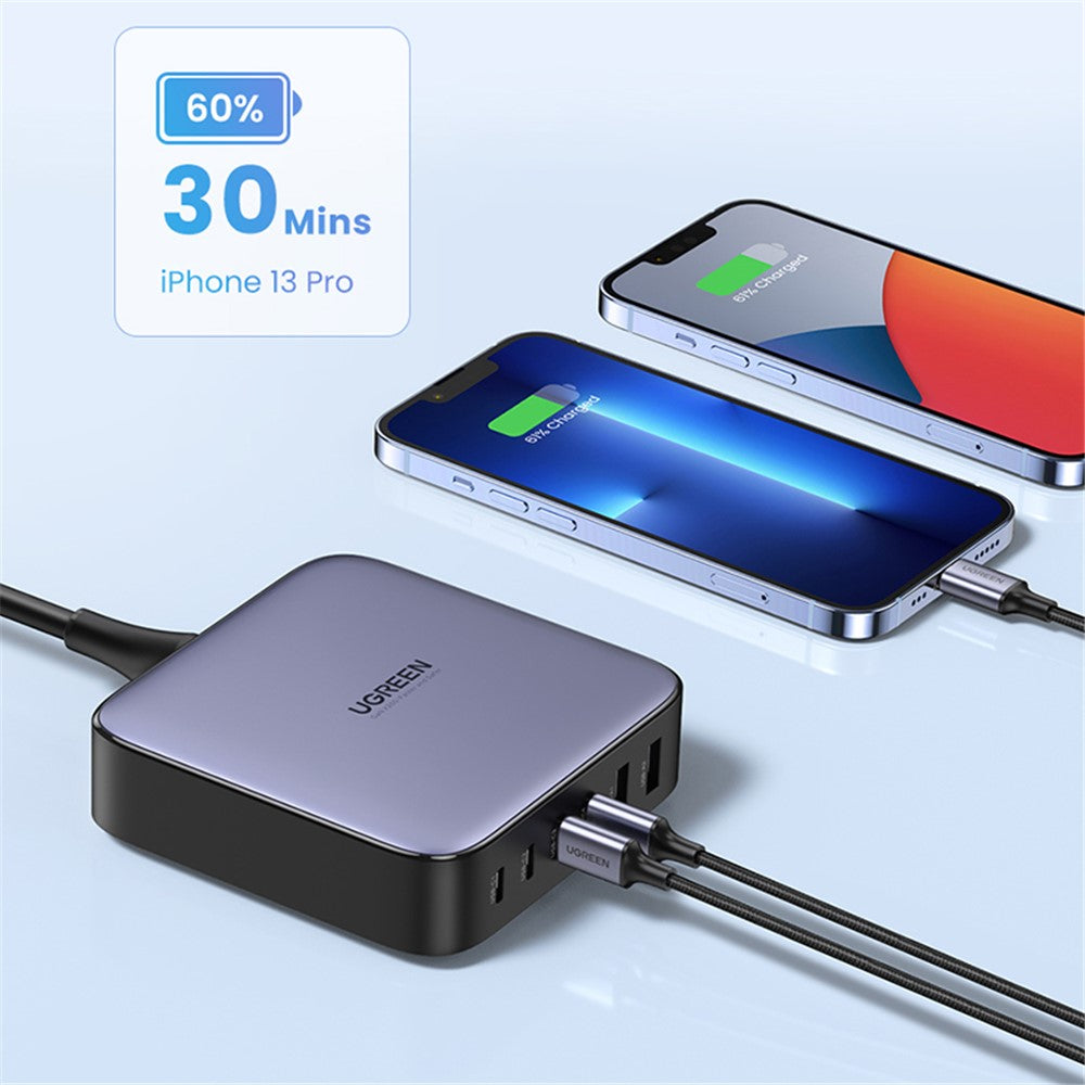 UGREEN 200W GaN Desktop Charger | 6 Ports, 1m 100W Cable