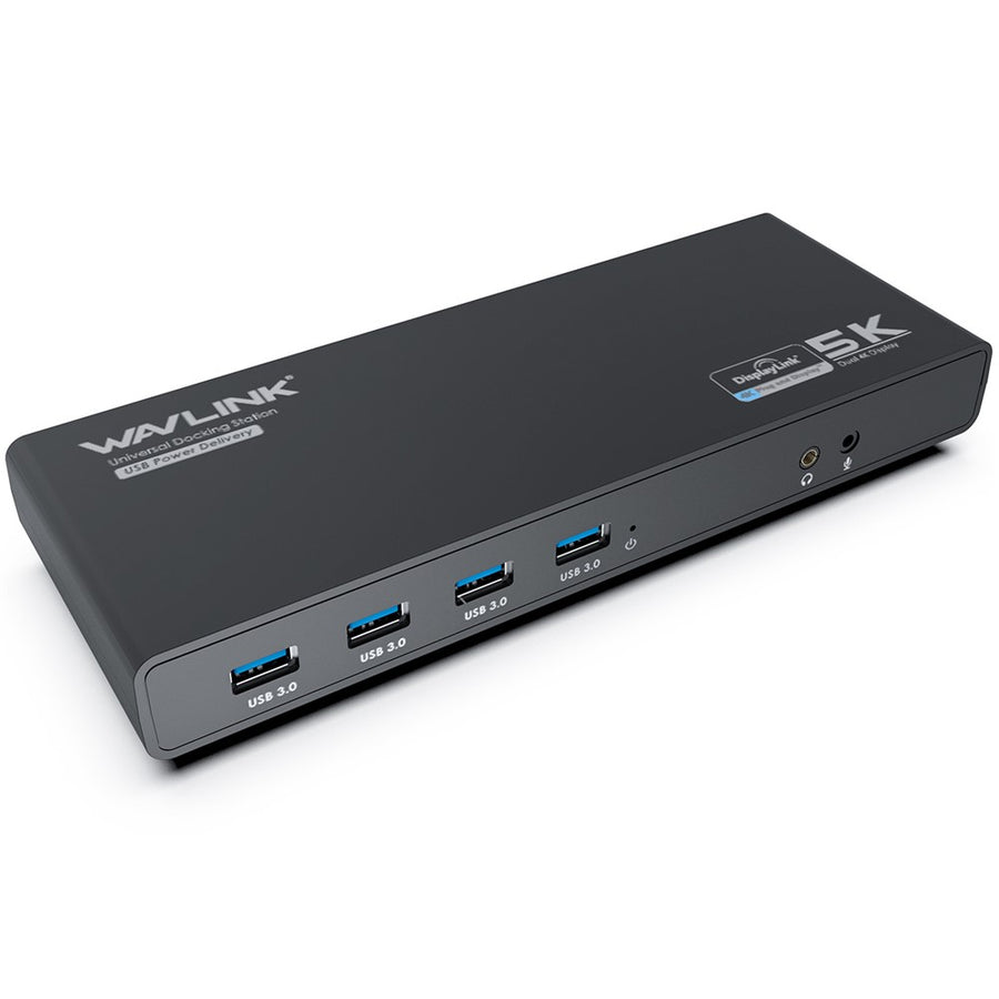WAVLINK UG69PD6 USB-C Dual 4K Laptop Docking Station 5K / 60Hz HD Displaylink 65 / 100W PD Charging for Windows Mac OS