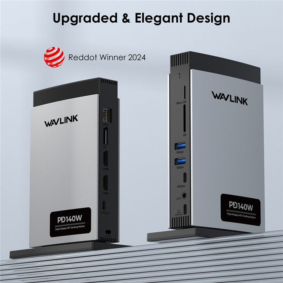 WAVLINK WL-UMD26 11-in-1 USB-C Docking Station with 8K HD, 8K Displayport, and 140W PD 3.1 Charging