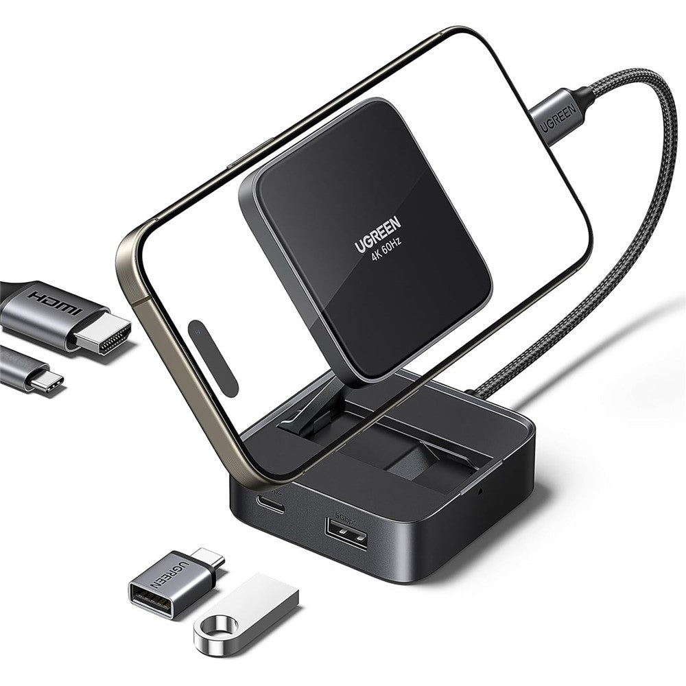 UGREEN 4-in-1 Foldable Docking Station for iPhone 15 | 4K, 60Hz