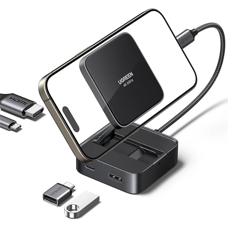 UGREEN 4-in-1 Foldable Docking Station for iPhone 15 | 4K, 60Hz