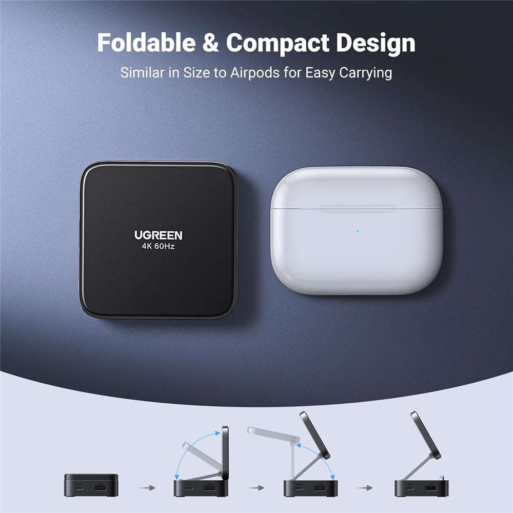 UGREEN 4-in-1 Foldable Docking Station for iPhone 15 | 4K, 60Hz