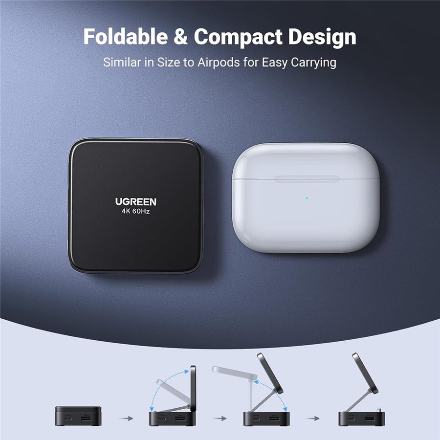 UGREEN 4-in-1 Foldable Docking Station for iPhone 15 | 4K, 60Hz