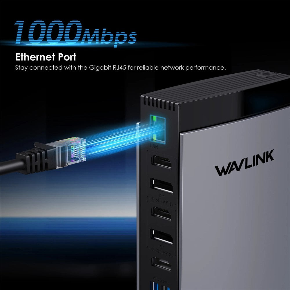 WAVLINK WL-UG69PD13Pro For MacBook M1 M2 M3 / Windows 15 in 1 Laptop Docking Station 3 HD USB C Displaylink Hub