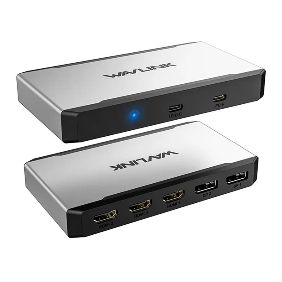 WAVLINK UG7701 100W PD Hub Adapter USB-C to HD / DisplayPort Docking Station Support 4K 60Hz