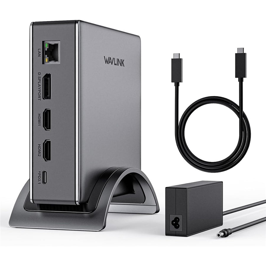 WAVLINK UMD27PRO Laptop Docking Station 2 HD + DP 140W PD Hub Adapter Support 8K 30Hz  /  4K 144Hz