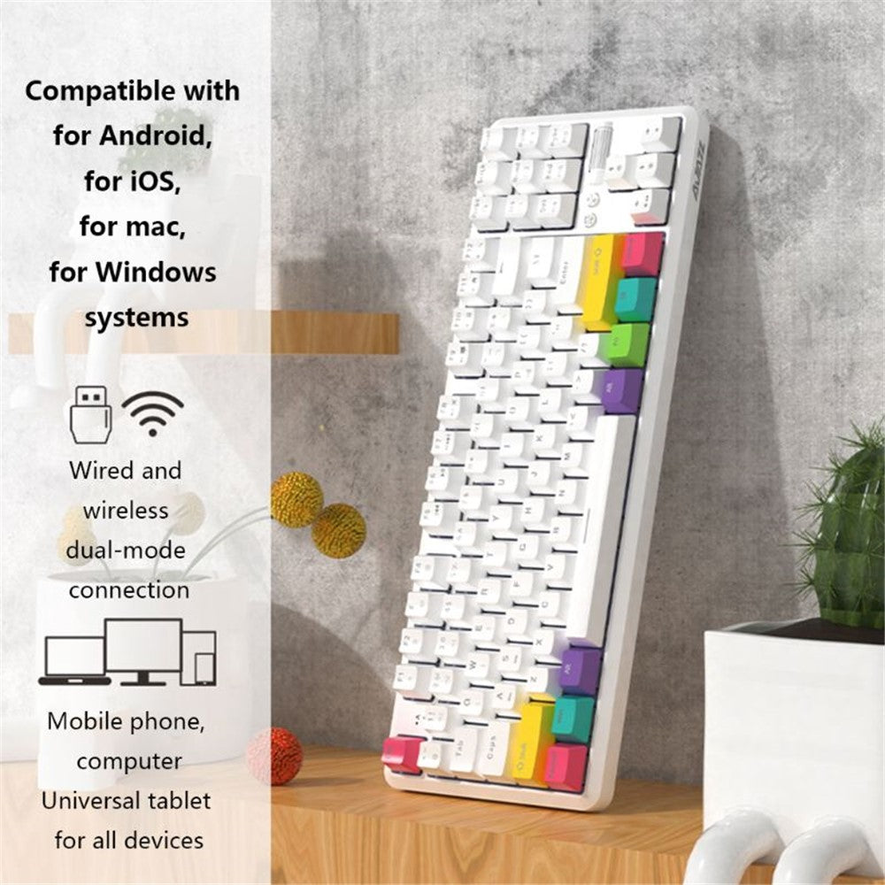 Ajazz K870T Wireless Mechanical Keyboard, 87 Keys, Dual Mode, photo 2