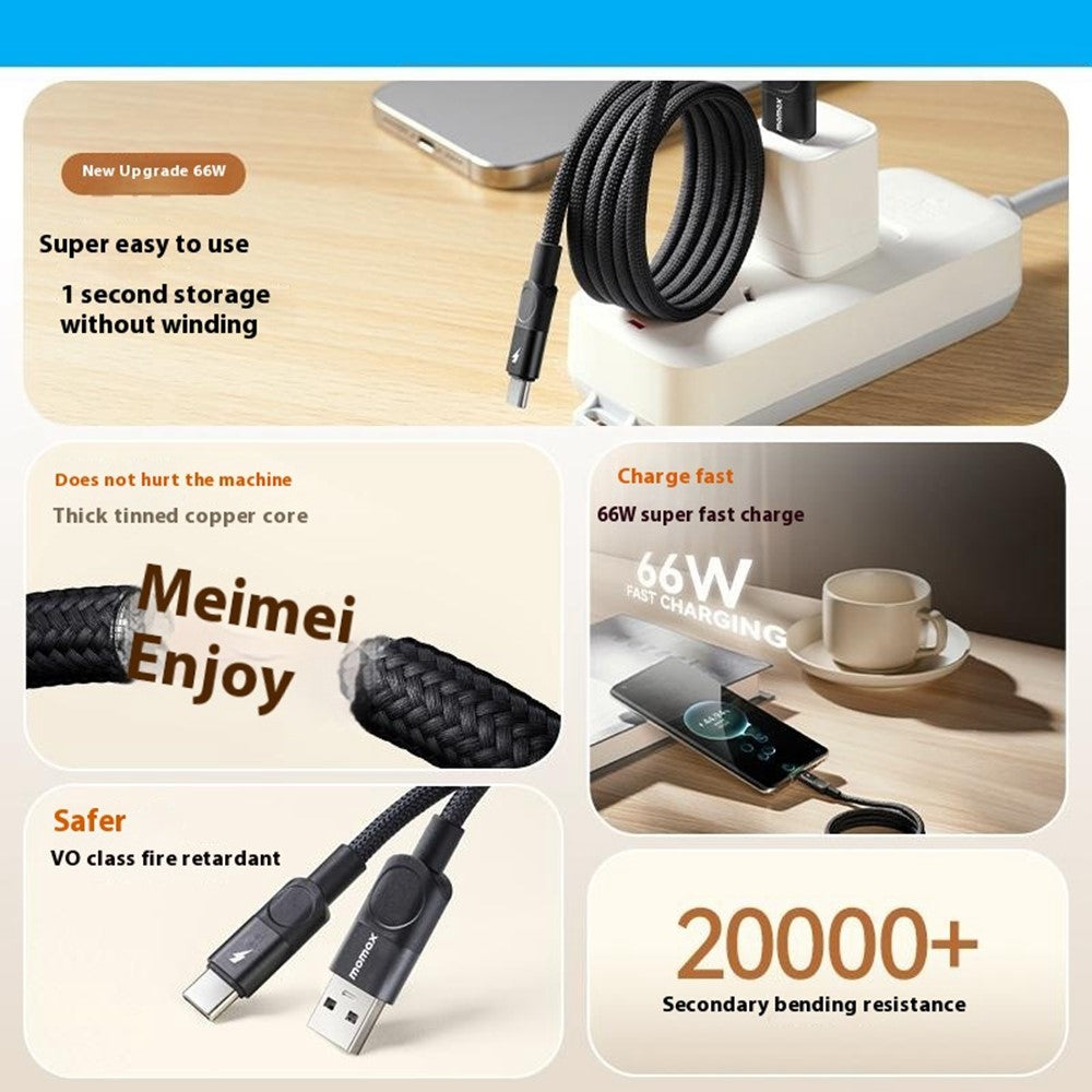 MOMAX Mag.Link 1m Cable 66W, Magnetic, photo 12