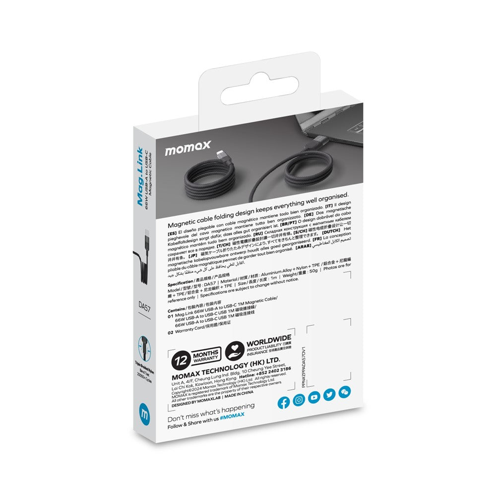 MOMAX Mag.Link 1m Cable 66W, Magnetic, photo 16