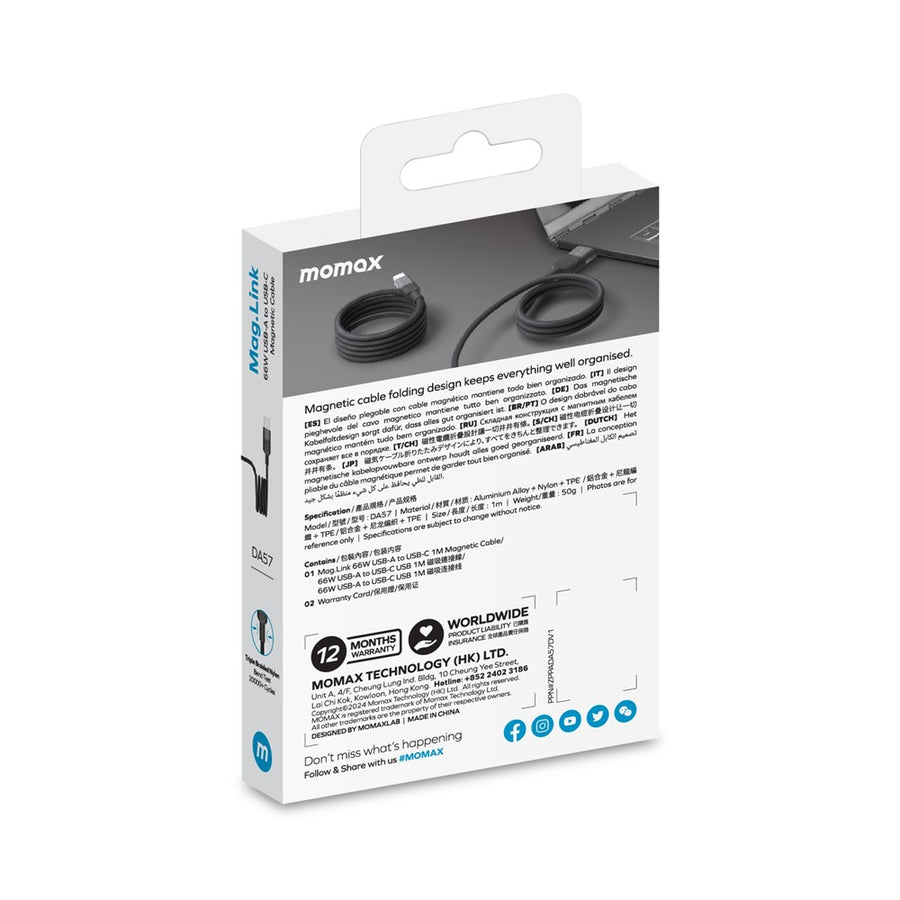 MOMAX Mag.Link 1m Cable 66W, Magnetic, photo 16