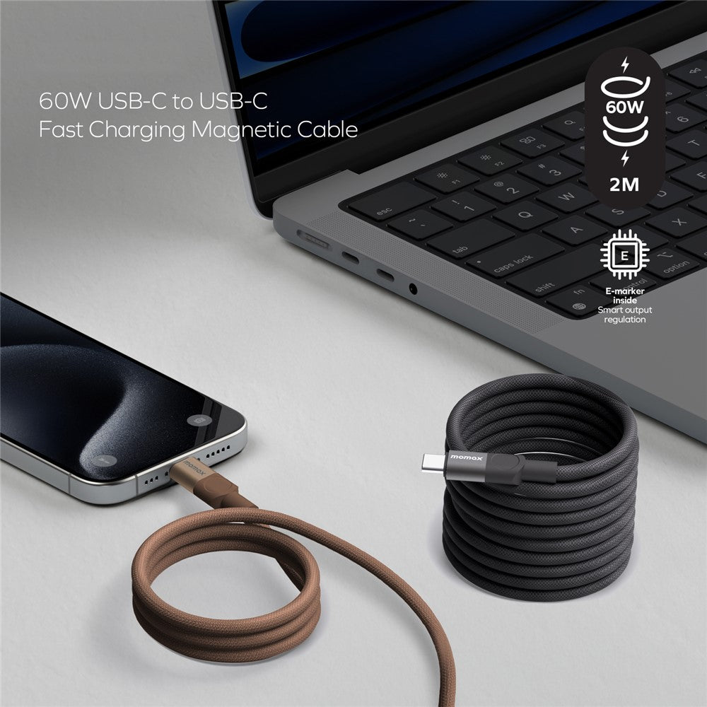 MOMAX Mag.Link 2m Cable 60W, Magnetic, photo 4