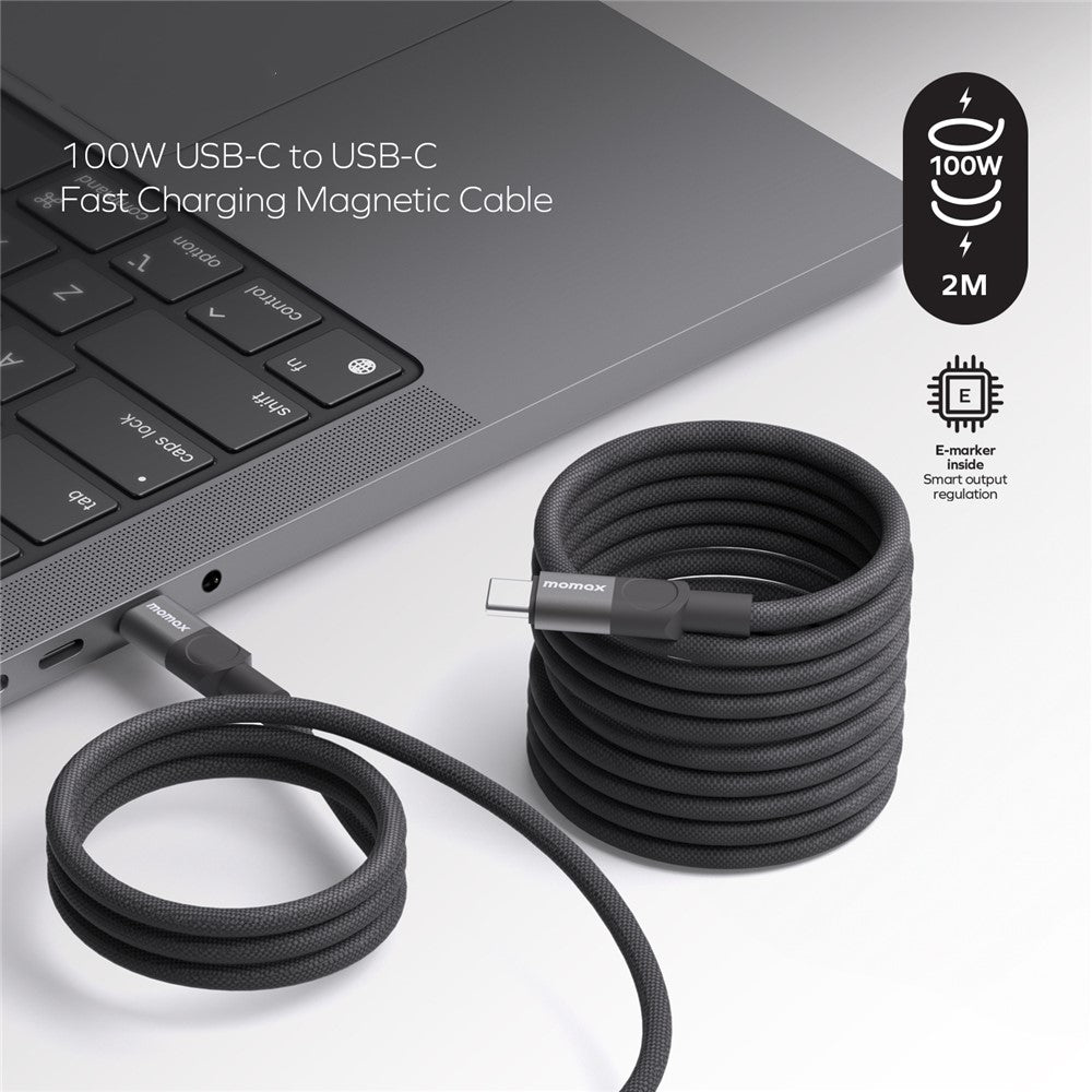 MOMAX Mag.Link 2m Cable 100W, Magnetic, photo 2