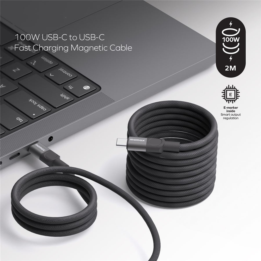 MOMAX Mag.Link 2m Cable 100W, Magnetic, photo 2