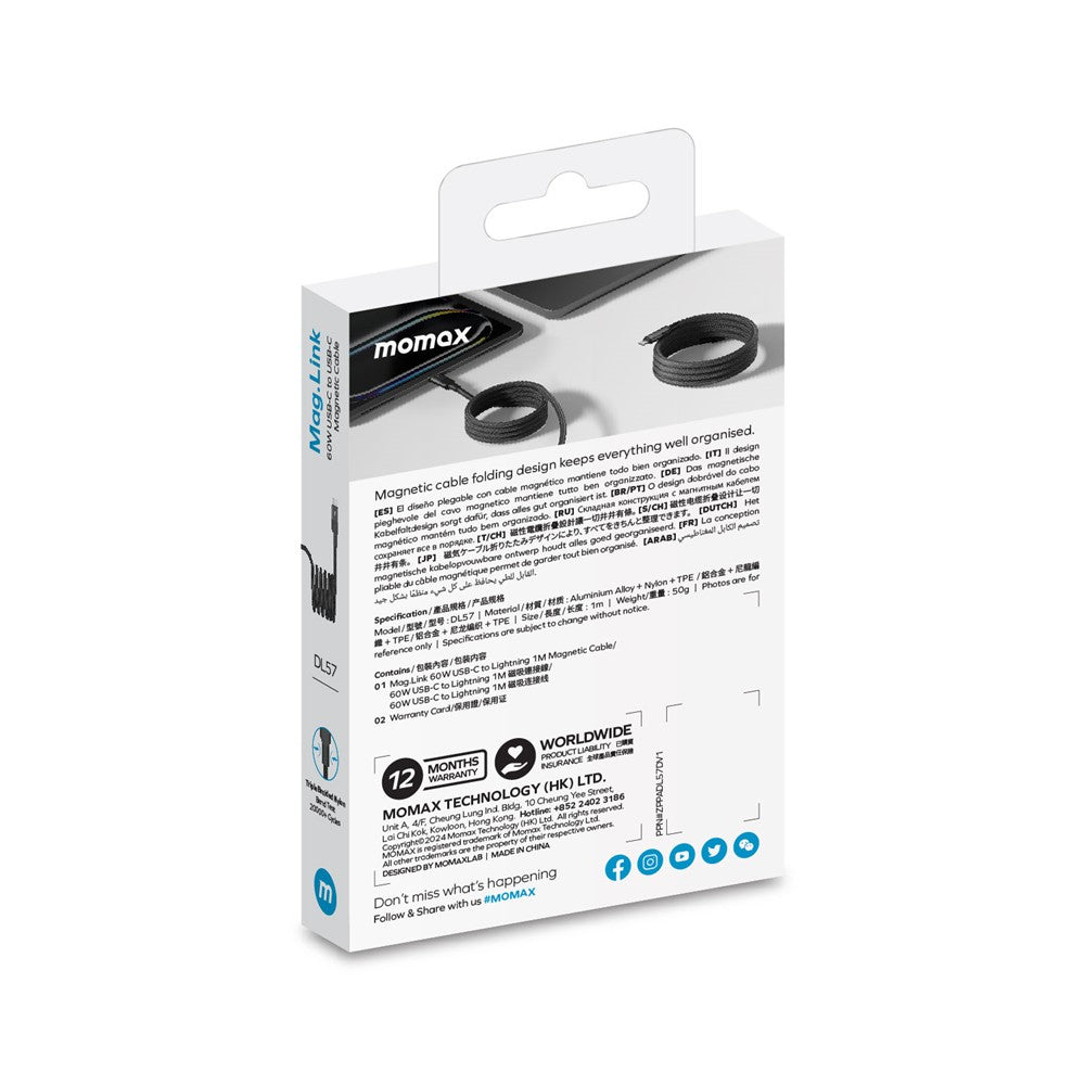 MOMAX Mag.Link 1m Cable, Magnetic, photo 13