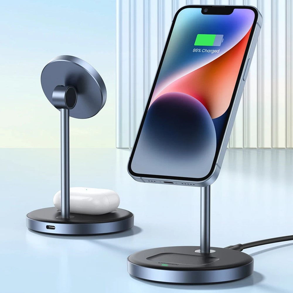 UGREEN 2In1 Magnetic Wireless Charger for iPhone 16 & iPhone 15
