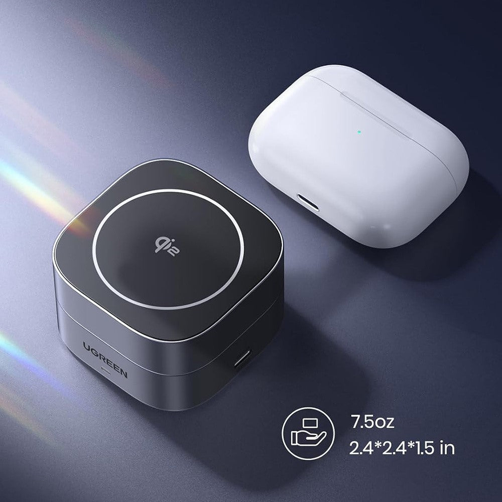 UGREEN 2-in-1 Magnetic Wireless Charger for iPhone 16 & iPhone | 15W