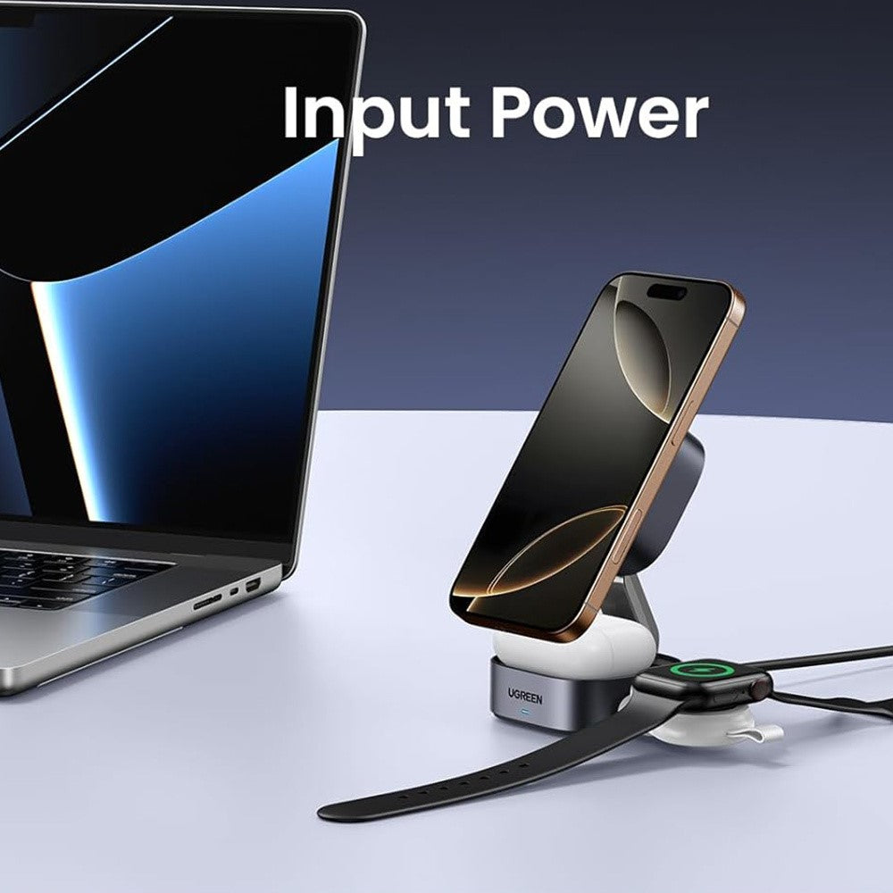 UGREEN 2-in-1 Magnetic Wireless Charger for iPhone 16 & iPhone | 15W