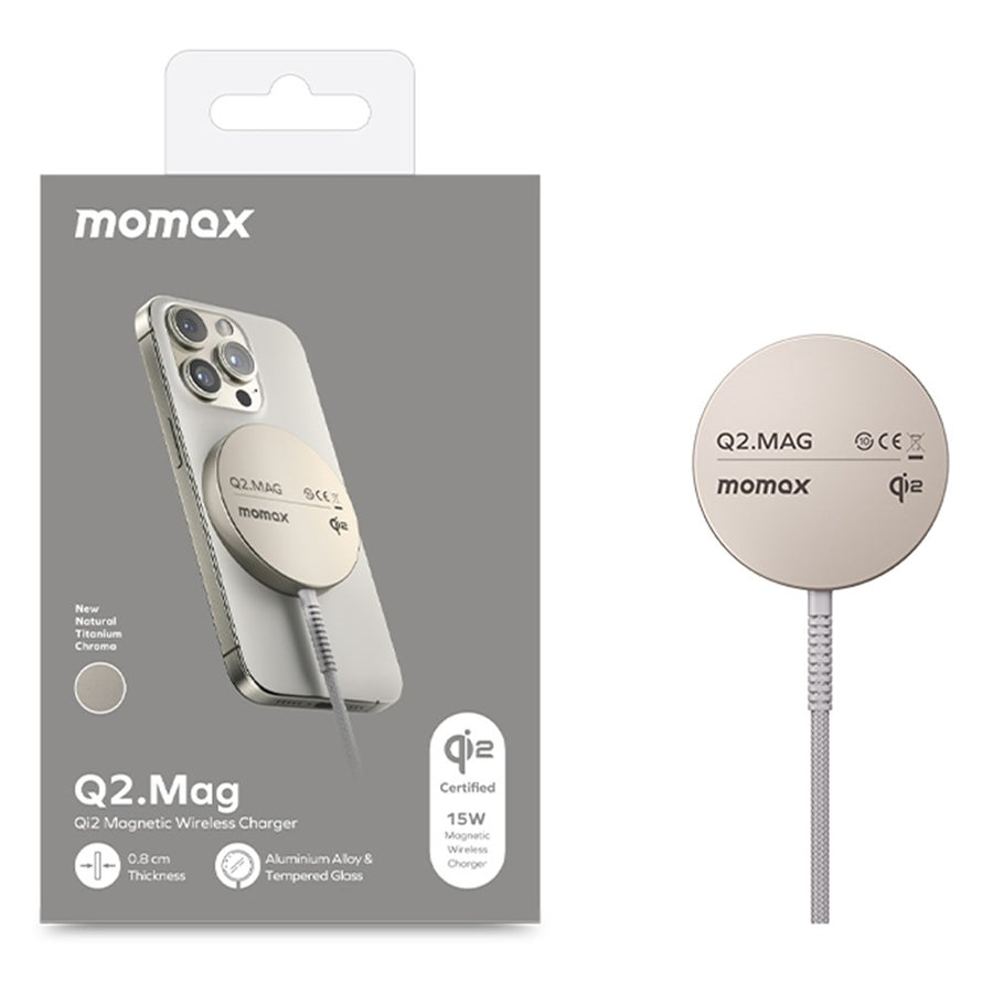 MOMAX Q2.Mag Metal Wireless Charger 15W, Qi2 Magnetic, photo 15