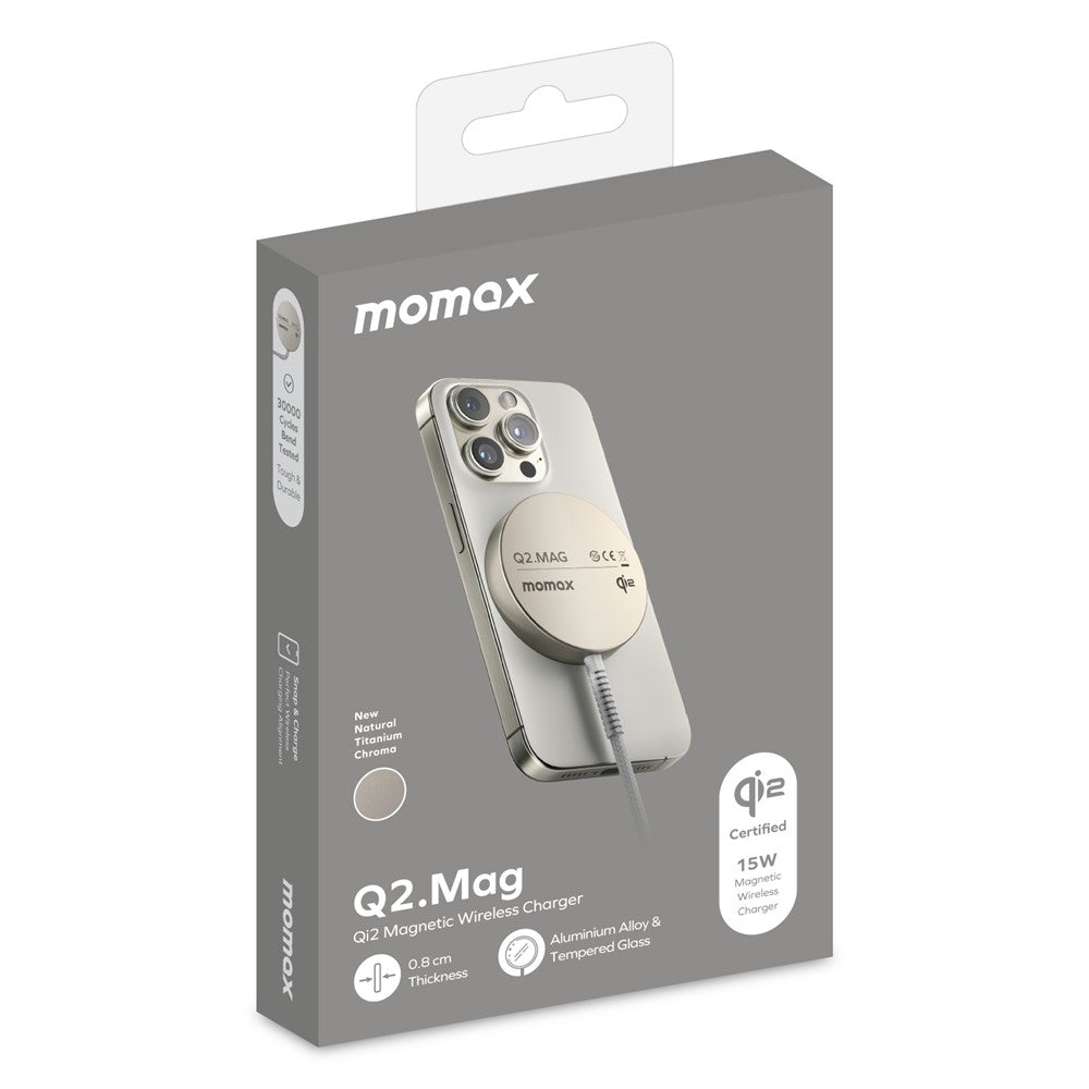 MOMAX Q2.Mag Metal Wireless Charger 15W, Qi2 Magnetic, photo 16