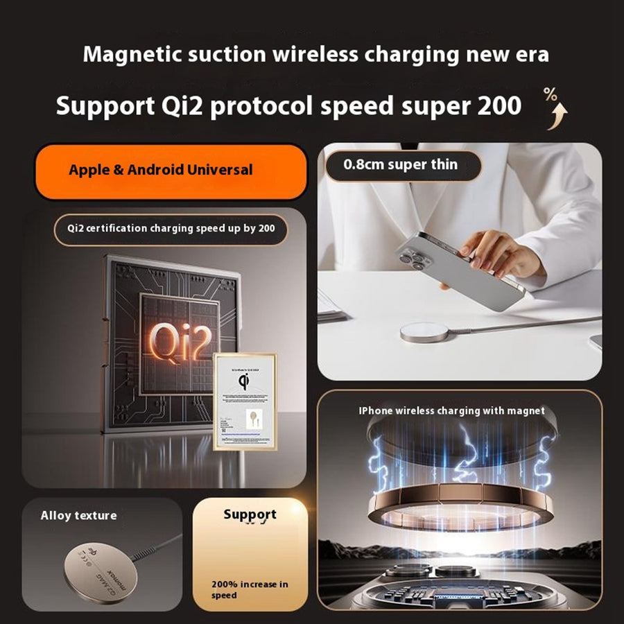 MOMAX Q2.Mag Metal Wireless Charger 15W, Qi2 Magnetic, photo 4