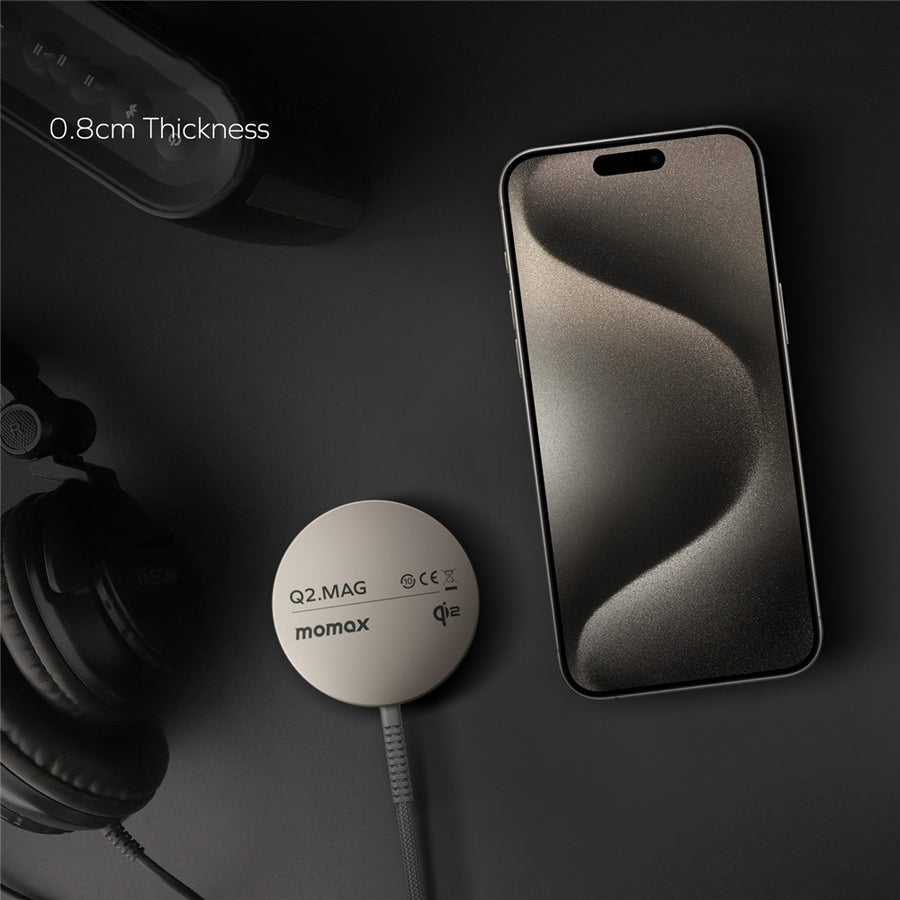 MOMAX Q2.Mag Metal Wireless Charger 15W, Qi2 Magnetic, photo 8