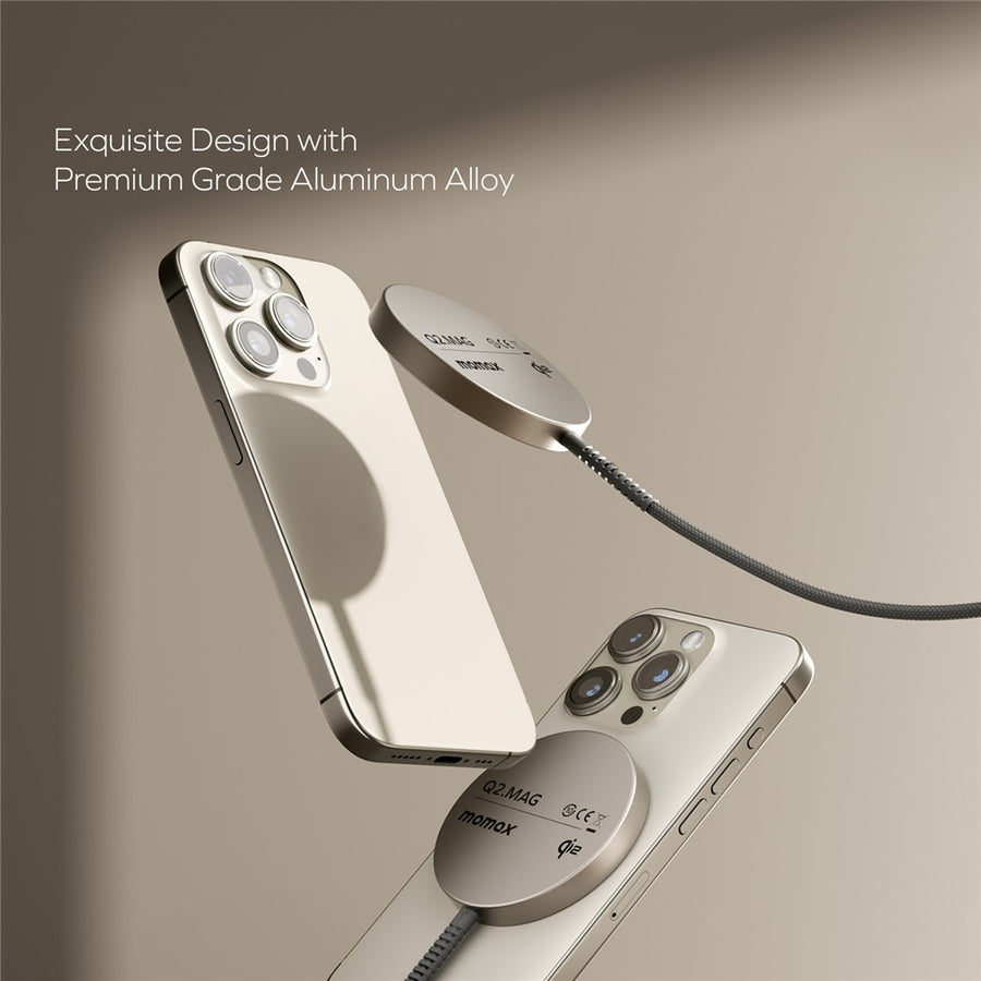 MOMAX Q2.Mag Metal Wireless Charger 15W, Qi2 Magnetic, photo 9