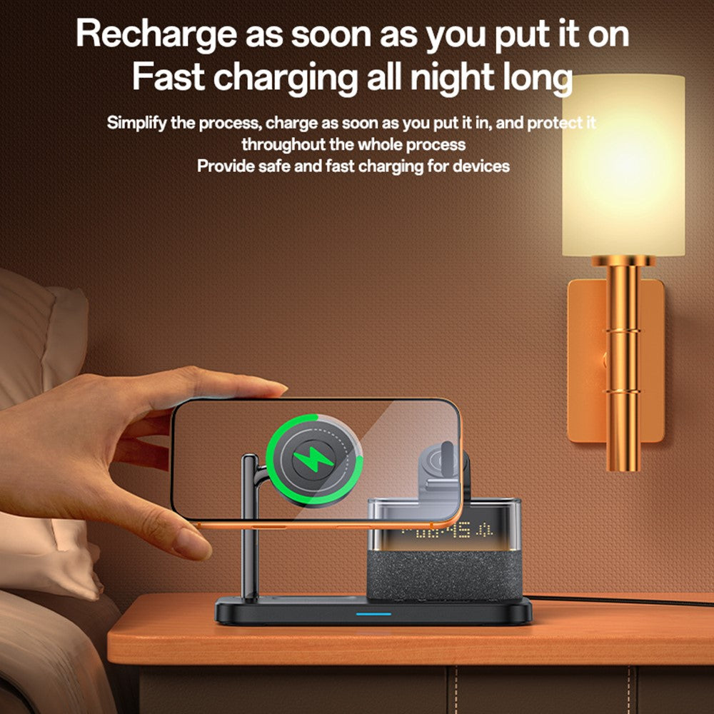 YESIDO DS37 6-in-1 Charging Station, Clock & Ambient Light, photo 5