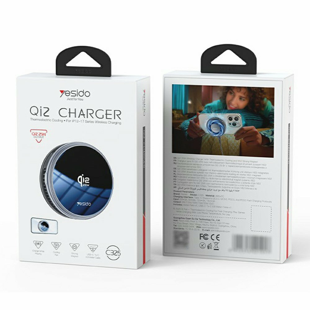 YESIDO C325 Qi2 25W Magnetic Wireless Charger, Semiconductor Cooling, photo 14