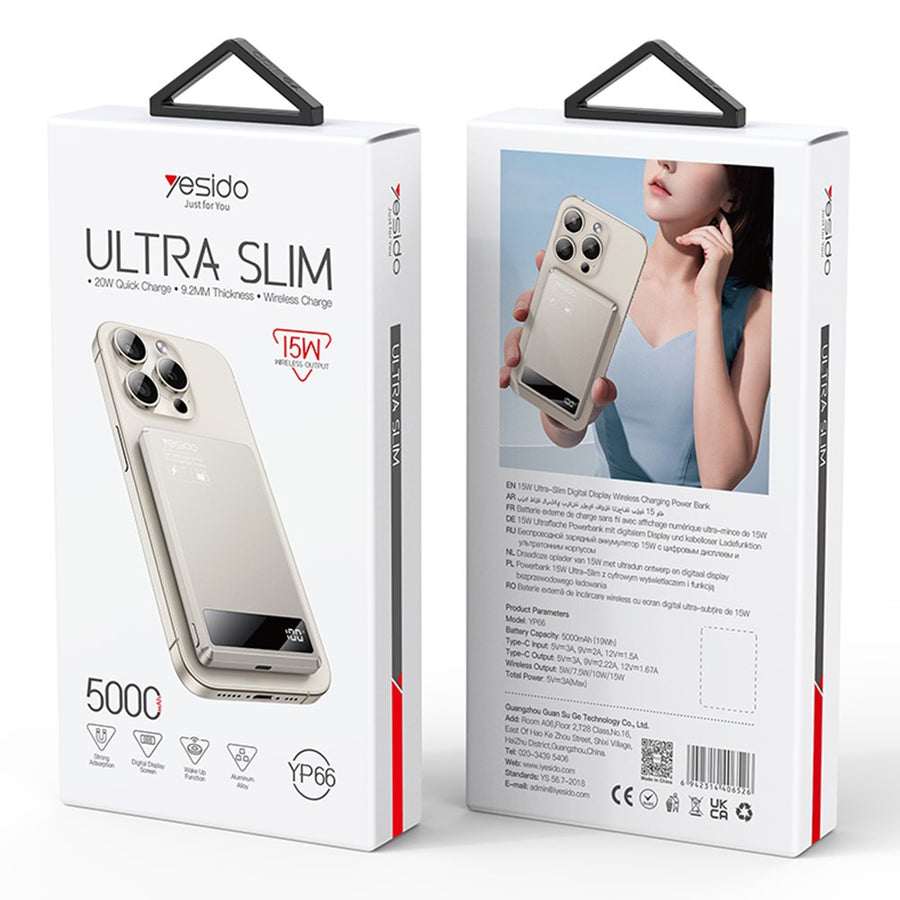 YESIDO YP66 5000mAh Magnetic Power Bank