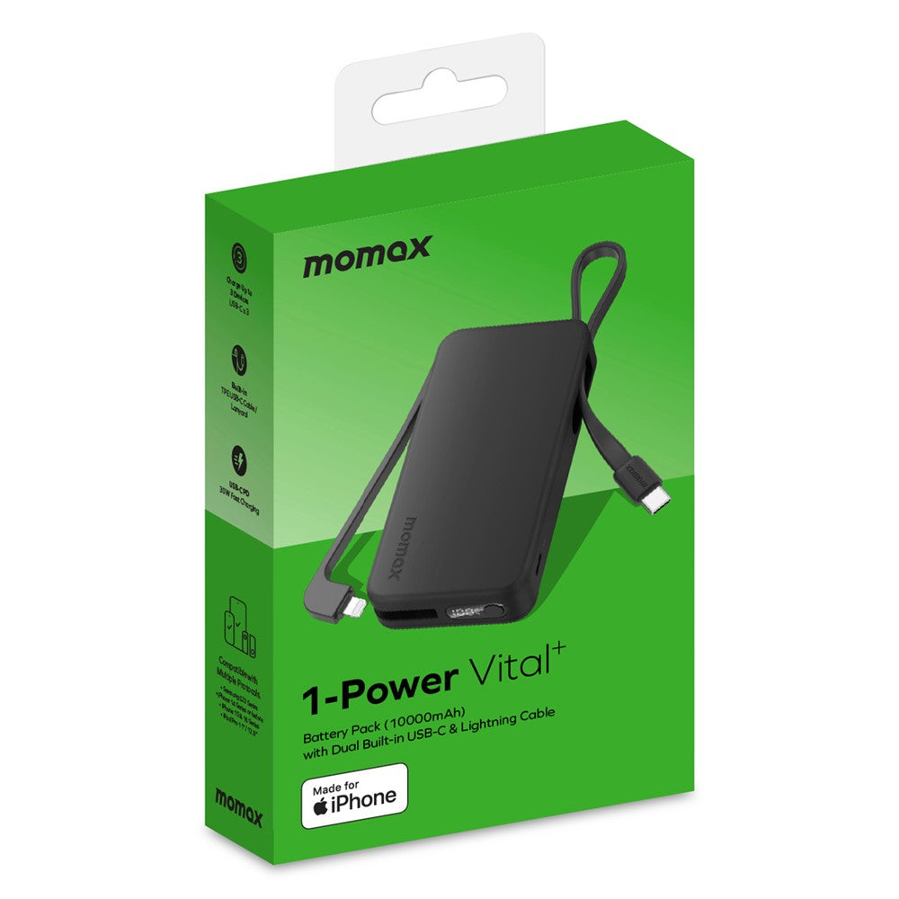 MOMAX 1-PowerVital+ Dual Power Bank 10000mAh, 30W, MFi Certified, photo 6