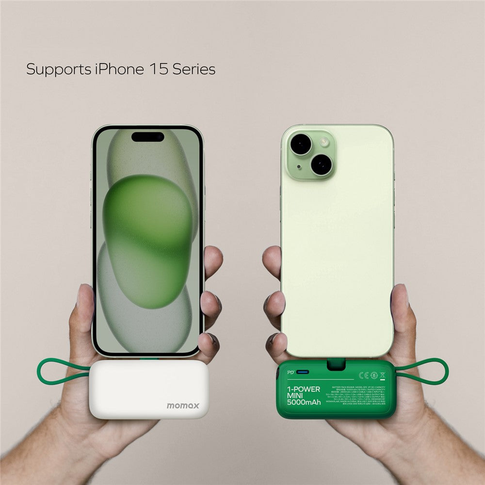 MOMAX 1-Power Mini Power Bank 5000mAh, 20W, Built-In Cable, photo 12